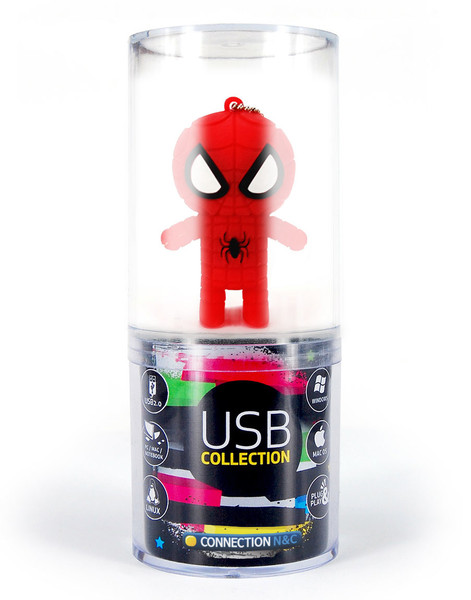 Pendrive Spiderman 16GB 16ГБ USB 2.0 Красный USB флеш накопитель