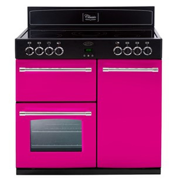 Belling Classic 90E Freestanding Ceramic hob A Pink