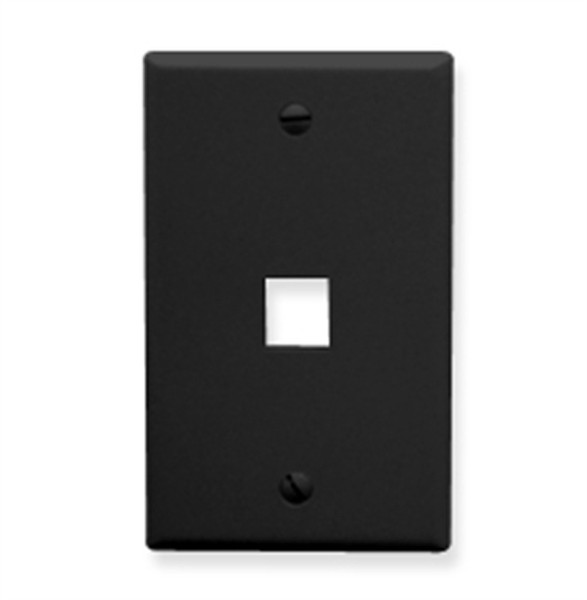 ICC IC107F01BK Black switch plate/outlet cover