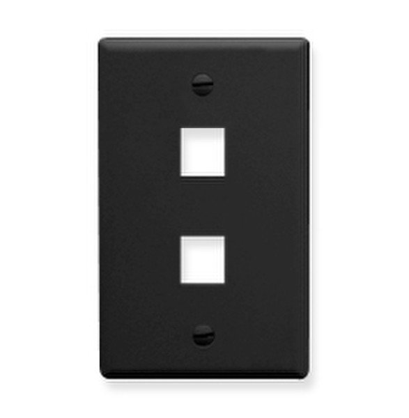 ICC IC107F02BK Black switch plate/outlet cover
