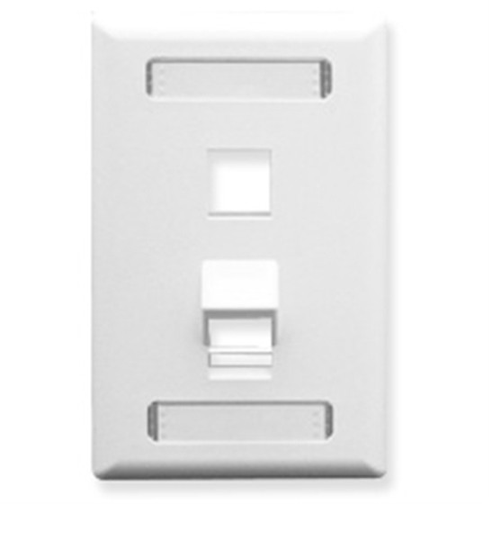 ICC IC107AS2WH White switch plate/outlet cover