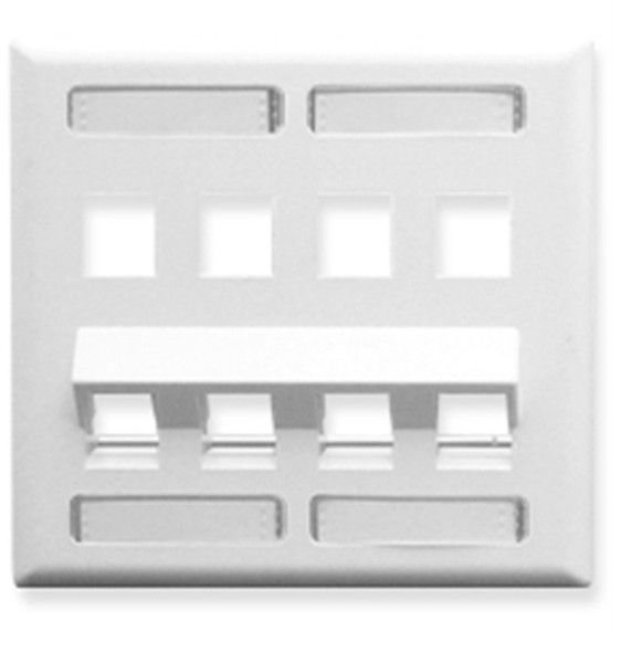 ICC IC107AS8WH White switch plate/outlet cover