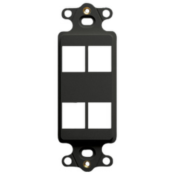 ICC IC107DI4BK Black switch plate/outlet cover