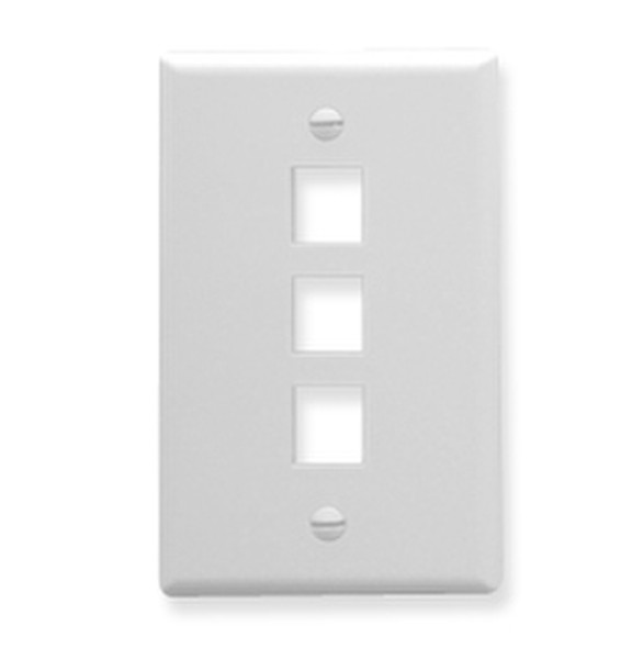 ICC IC107LF3WH White switch plate/outlet cover