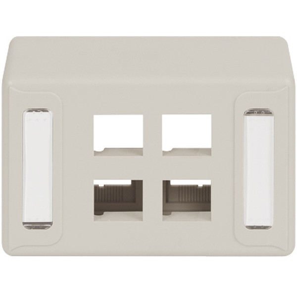 ICC IC108UF4WH White switch plate/outlet cover