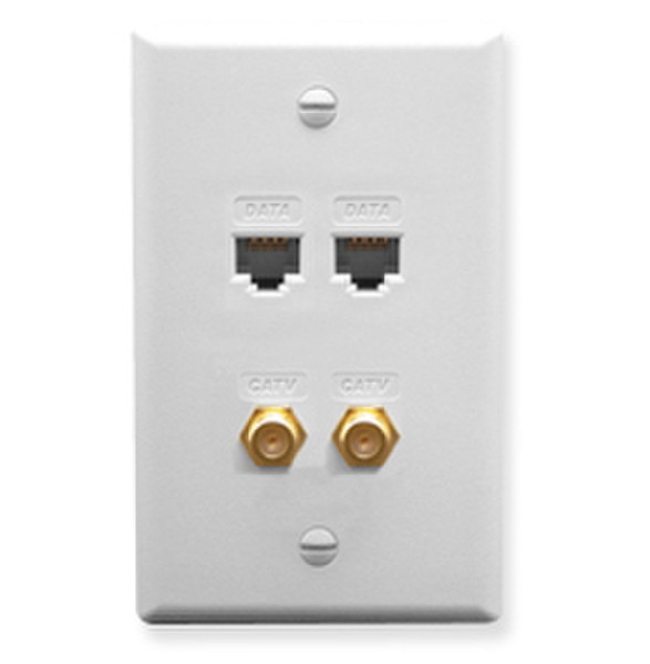 ICC ICRDS2F5WH White socket-outlet