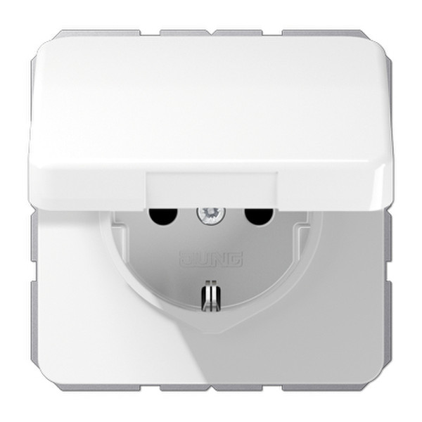 JUNG CD 1520 BFKIKL WW Type F (Schuko) White outlet box