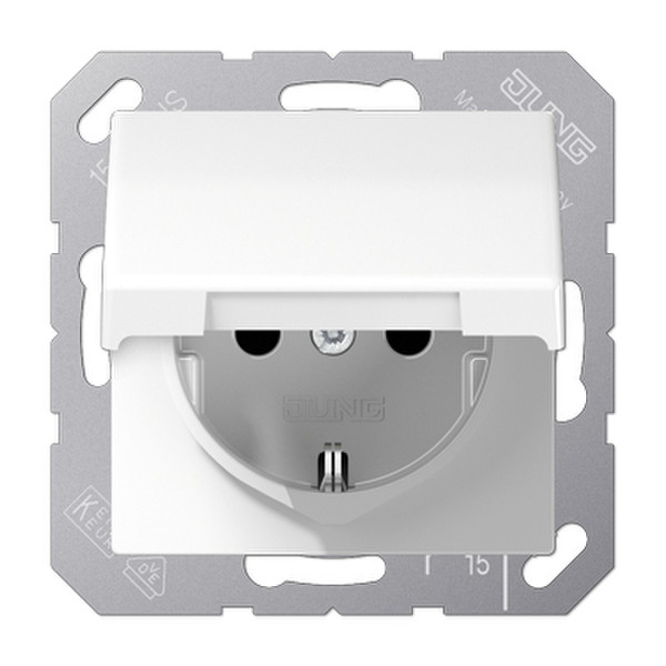JUNG ABAS 1520 KL WW Type F (Schuko) White outlet box
