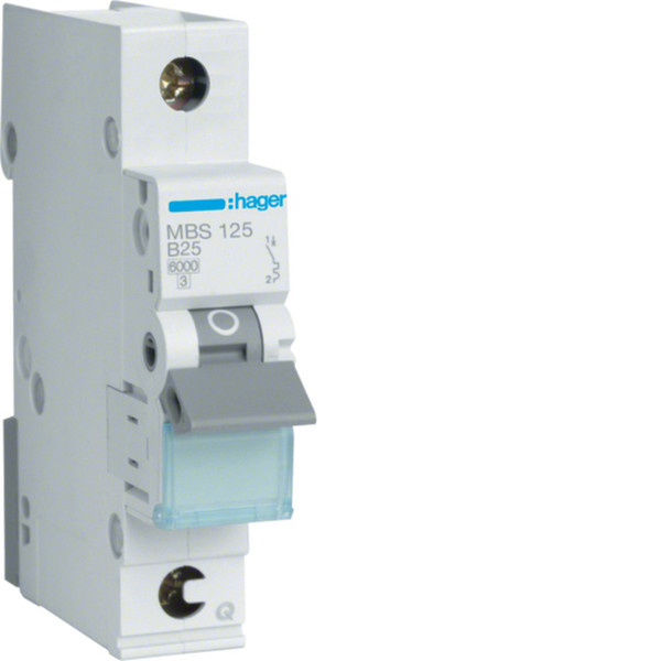 Hager MBS125 B-type 1P 1module(s) circuit breaker