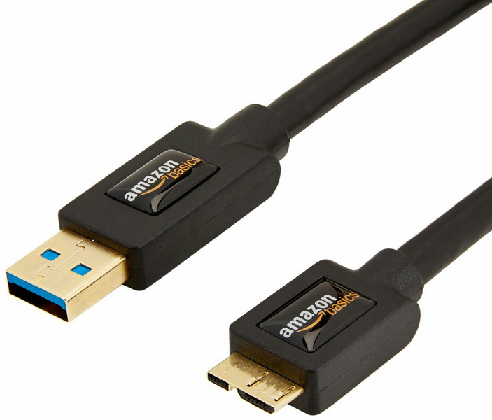 AmazonBasics USB 3.0 A/USB 3.0 micro B, 0.9m 0.9m USB A Micro-USB B Schwarz