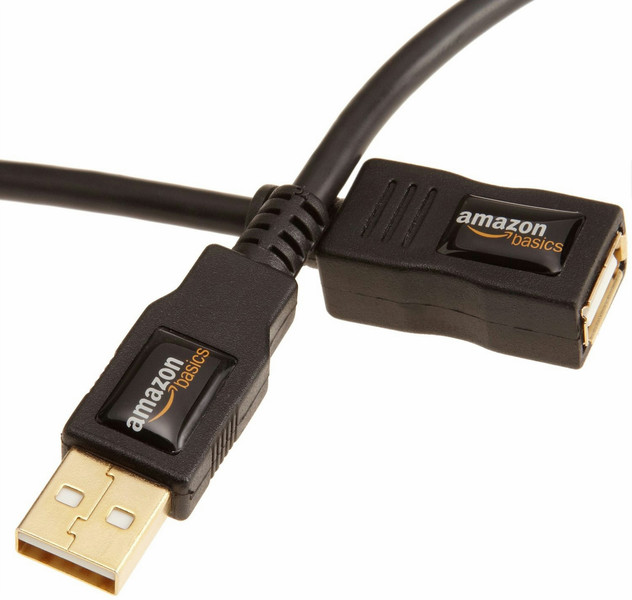 AmazonBasics USB 2.0 A, M/F, 3m 3m USB A USB A Schwarz