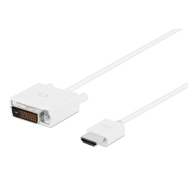 Belkin AV10161YW2M-APL 2m DVI HDMI Weiß Videokabel-Adapter