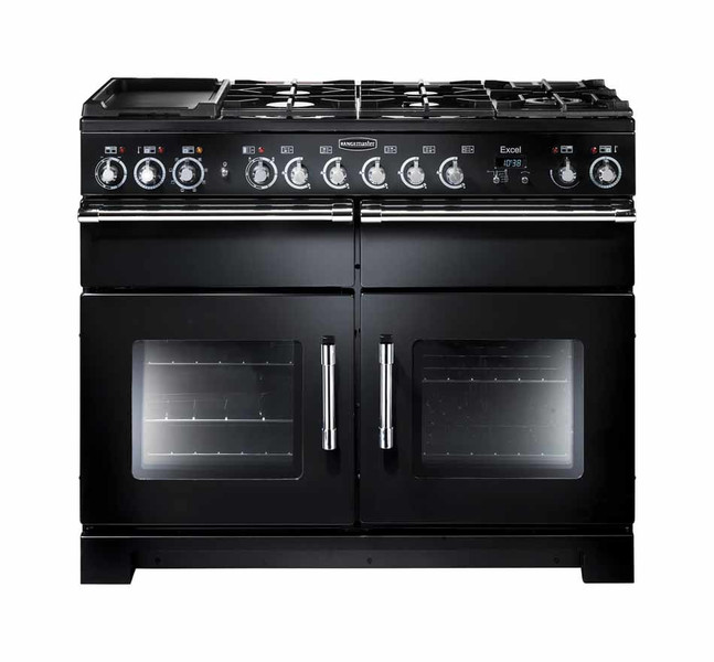 Rangemaster Excel 110 Dual Fuel Freistehend Combi hob A Schwarz