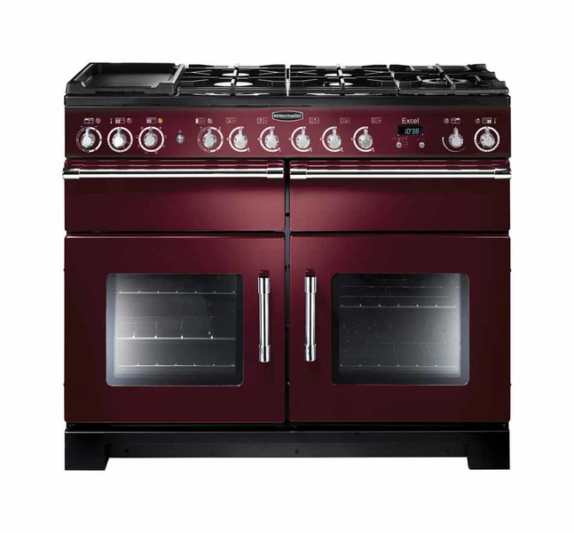 Rangemaster Excel 110 Dual Fuel Freestanding Combi hob A Black,Red