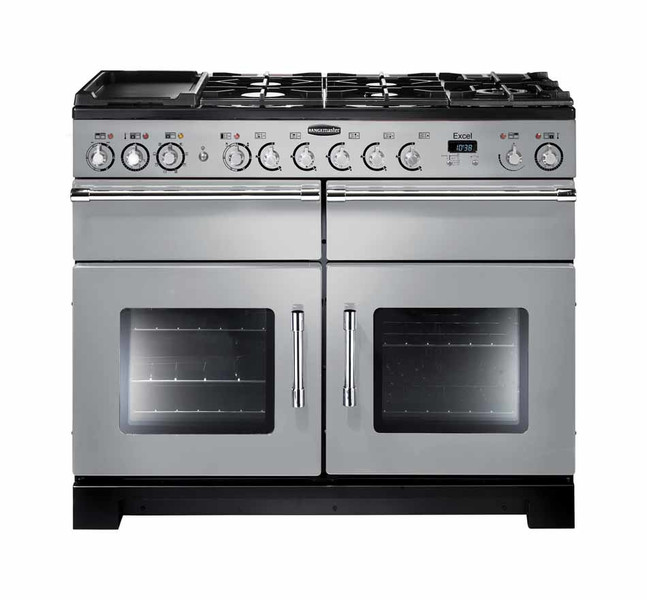 Rangemaster Excel 110 Dual Fuel Freistehend Combi hob A Schwarz, Grau