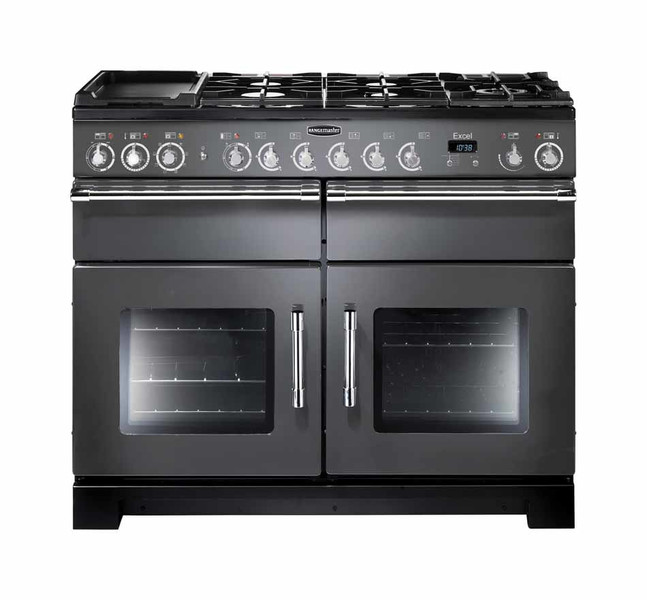 Rangemaster Excel 110 Dual Fuel Freestanding Combi hob A Black,Grey