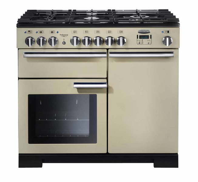 Rangemaster Professional Deluxe 100 Dual Fuel Отдельностоящий Gas hob A Черный, Кремовый