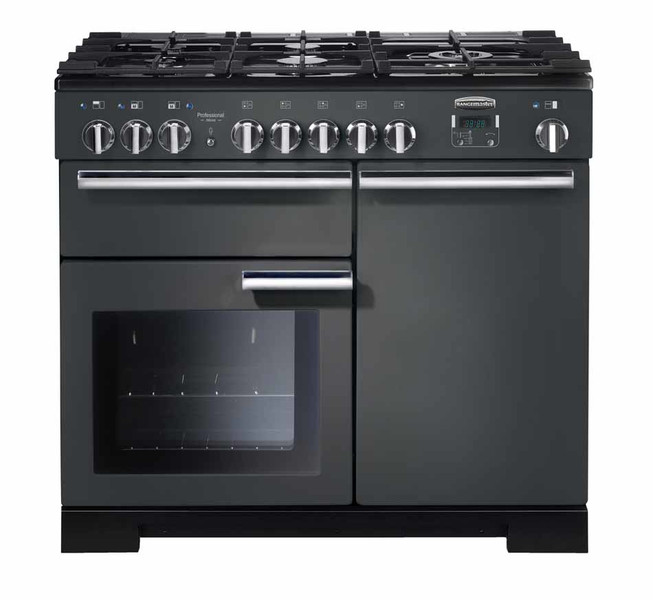 Rangemaster Professional Deluxe 100 Dual Fuel Freistehend Gas hob A Schwarz, Grau