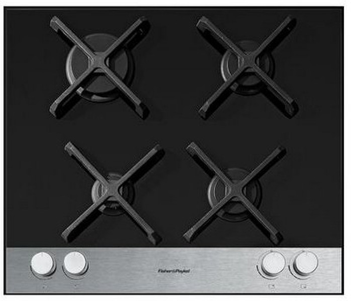 Fisher & Paykel CG604DFCTB1 built-in Gas Black,Silver hob
