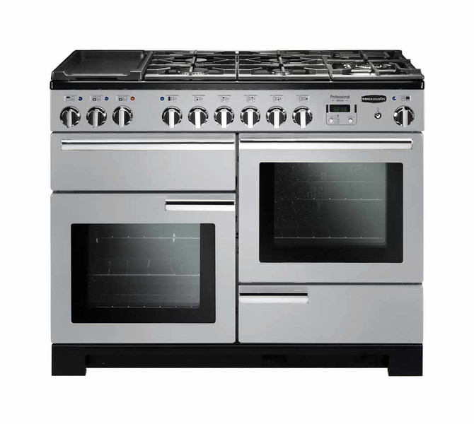 Rangemaster Professional Deluxe 110 Dual Fuel Freestanding Combi hob A Black,Grey