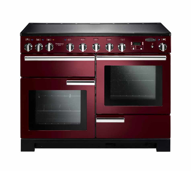 Rangemaster Professional Deluxe 110 Induction Freistehend Induktionskochfeld A Schwarz, Rot