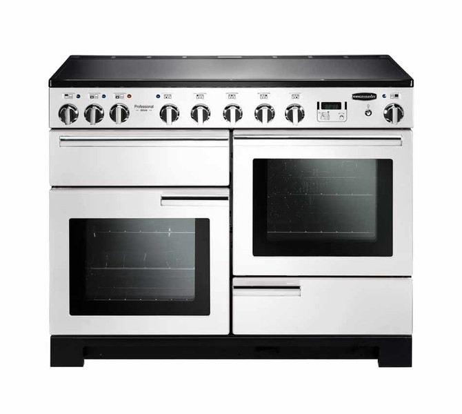 Rangemaster Professional Deluxe 110 Induction Freistehend Induktionskochfeld A Schwarz, Weiß