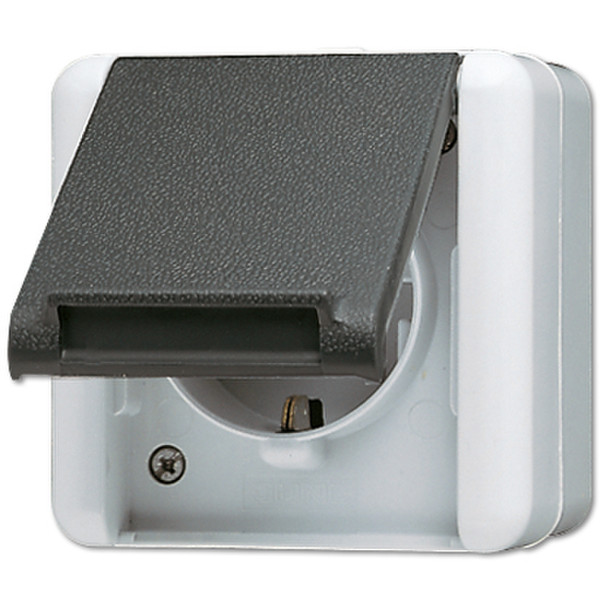 JUNG 820 KIW Type F (Schuko) outlet box