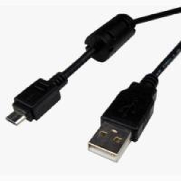 Cables Unlimited USB Micro B Cable w/ Ferrites 2.0m 2m Schwarz USB Kabel