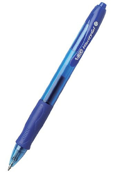 BIC Velocity Gel Clip-on retractable ballpoint pen Blau 12Stück(e)