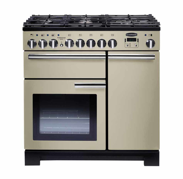 Rangemaster Professional Deluxe 90 Dual Fuel Freestanding Gas hob A Cream