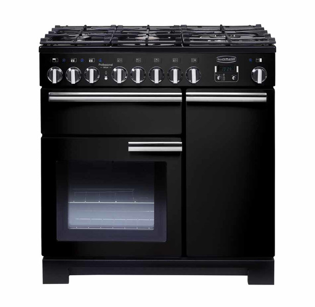 Rangemaster Professional Deluxe 90 Dual Fuel Freistehend Gas hob A Schwarz