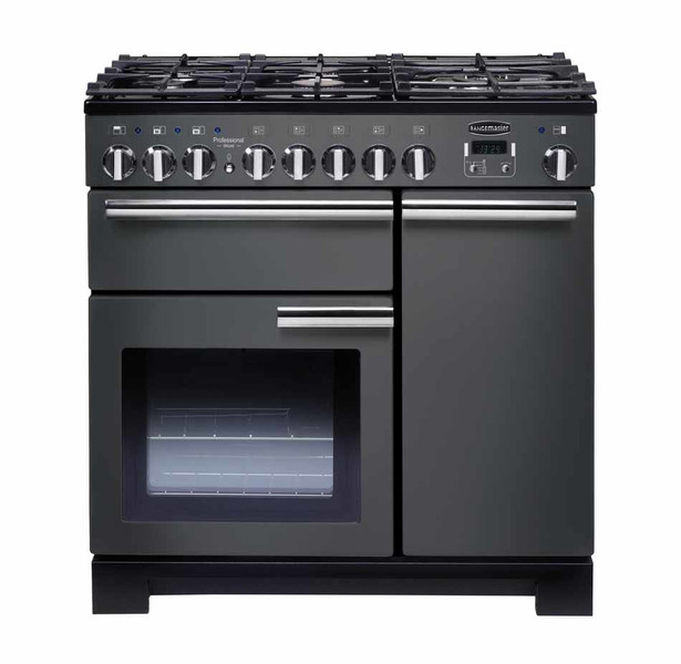 Rangemaster Professional Deluxe 90 Dual Fuel Отдельностоящий Gas hob A Черный, Серый