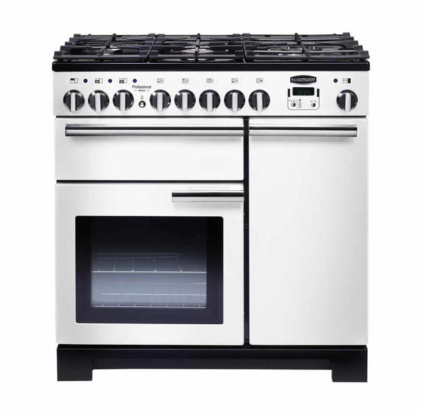 Rangemaster Professional Deluxe 90 Dual Fuel Freistehend Gas hob A Schwarz, Weiß