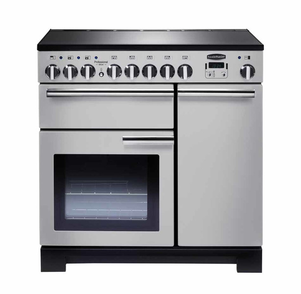 Rangemaster Professional Deluxe 90 Induction Freistehend Induktionskochfeld A Schwarz, Grau