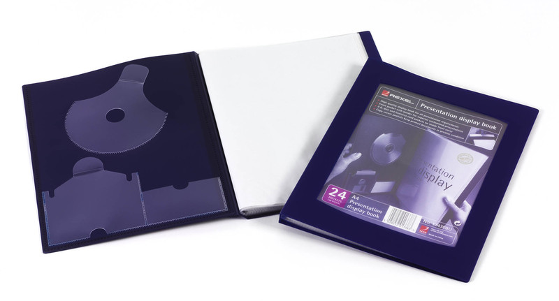 Rexel Presentation Display Book A4 24 Pocket Blue