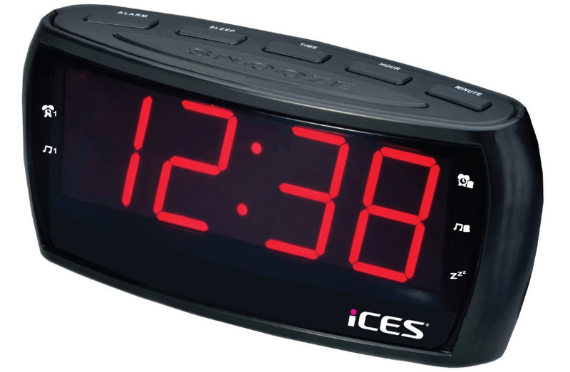 Ices Electronics ICR-230-1 Clock Black