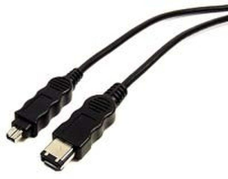 Cables Unlimited 6P/4P 1394 IEEE 3 ft 0.9м Черный FireWire кабель