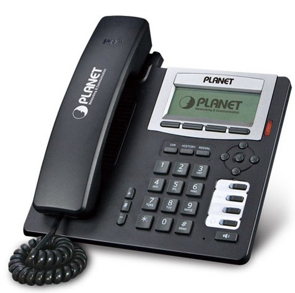 Planet VIP-2020PT Wired handset 2lines LCD Black IP phone