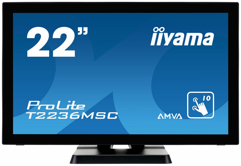 iiyama ProLite T2236MSC-B2 21.5Zoll 1920 x 1080Pixel Multi-touch Touchscreen-Monitor
