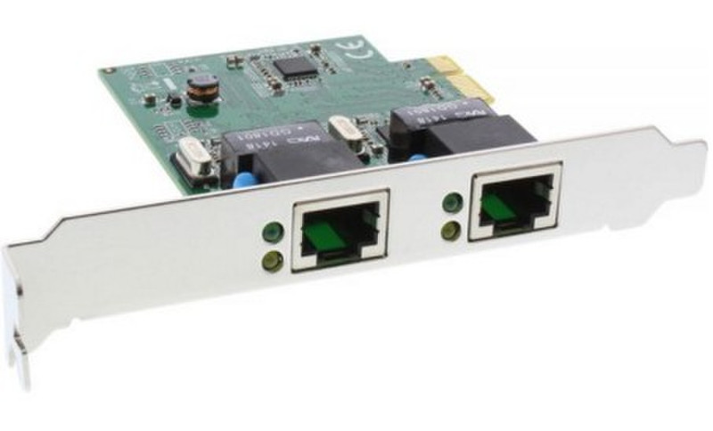 InLine 2x RJ45 PCIe x1 Внутренний Ethernet 1000Мбит/с