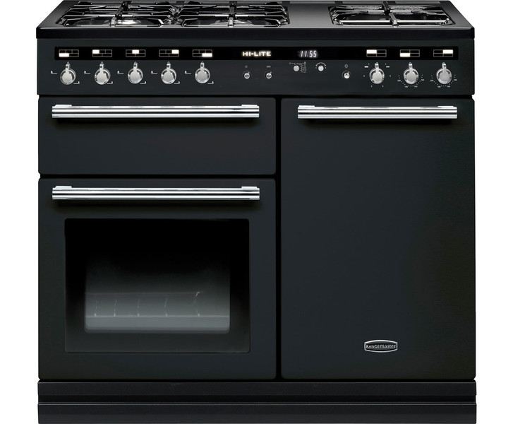 Rangemaster Hi-LITE 100 Отдельностоящий Gas hob A Черный