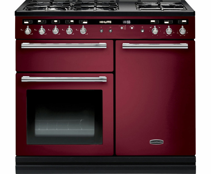 Rangemaster Hi-LITE 100 Отдельностоящий Gas hob A Бургундский