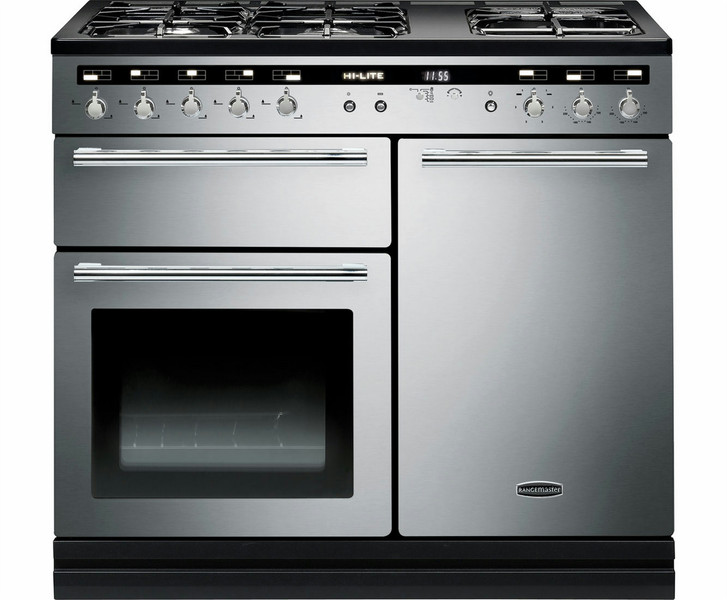 Rangemaster Hi-LITE 100 Отдельностоящий Gas hob A Нержавеющая сталь