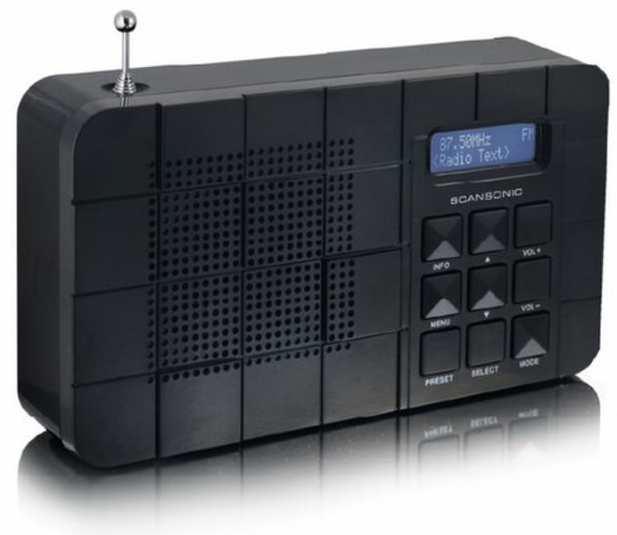 Scansonic DA18 Tragbar Analog & digital Schwarz Radio