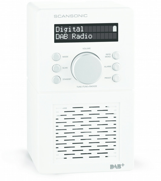 Scansonic P3000 Tragbar Analog Weiß Radio