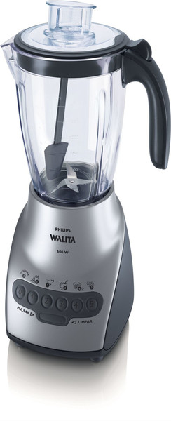 Philips Walita RI2044/51 Стационарный 2л 600Вт Черный, Cеребряный блендер