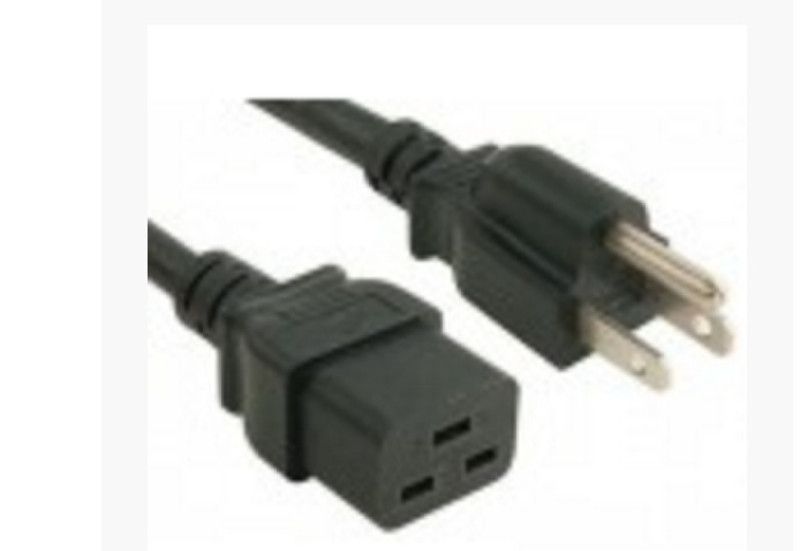 Unirise PWCD-515PC19-15A-06F-BLK 1.8m NEMA 5-15P C19 coupler Black power cable