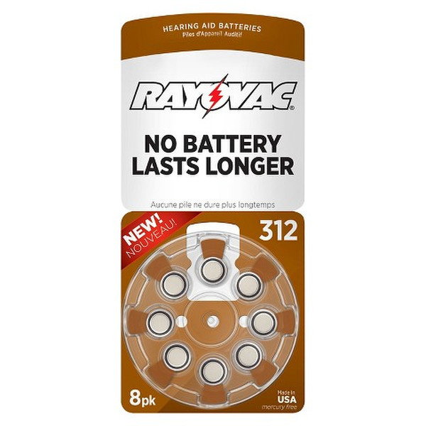 Rayovac L312ZA-8ZM2 non-rechargeable battery