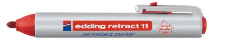 Edding Retract 11 Permanent Marker, Red. 20x перманентная маркер