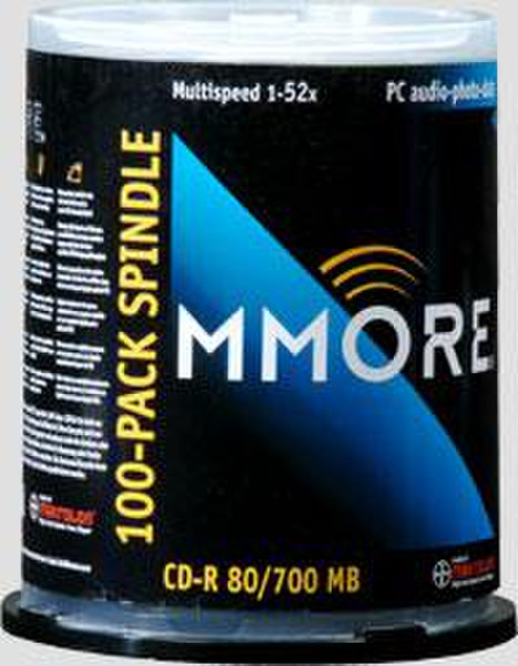 Mmore CD-R 80/700Mb 100p Cakebox 52x 700MB 100pc(s)